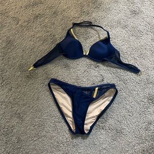 Royal blue pageant swimsuit